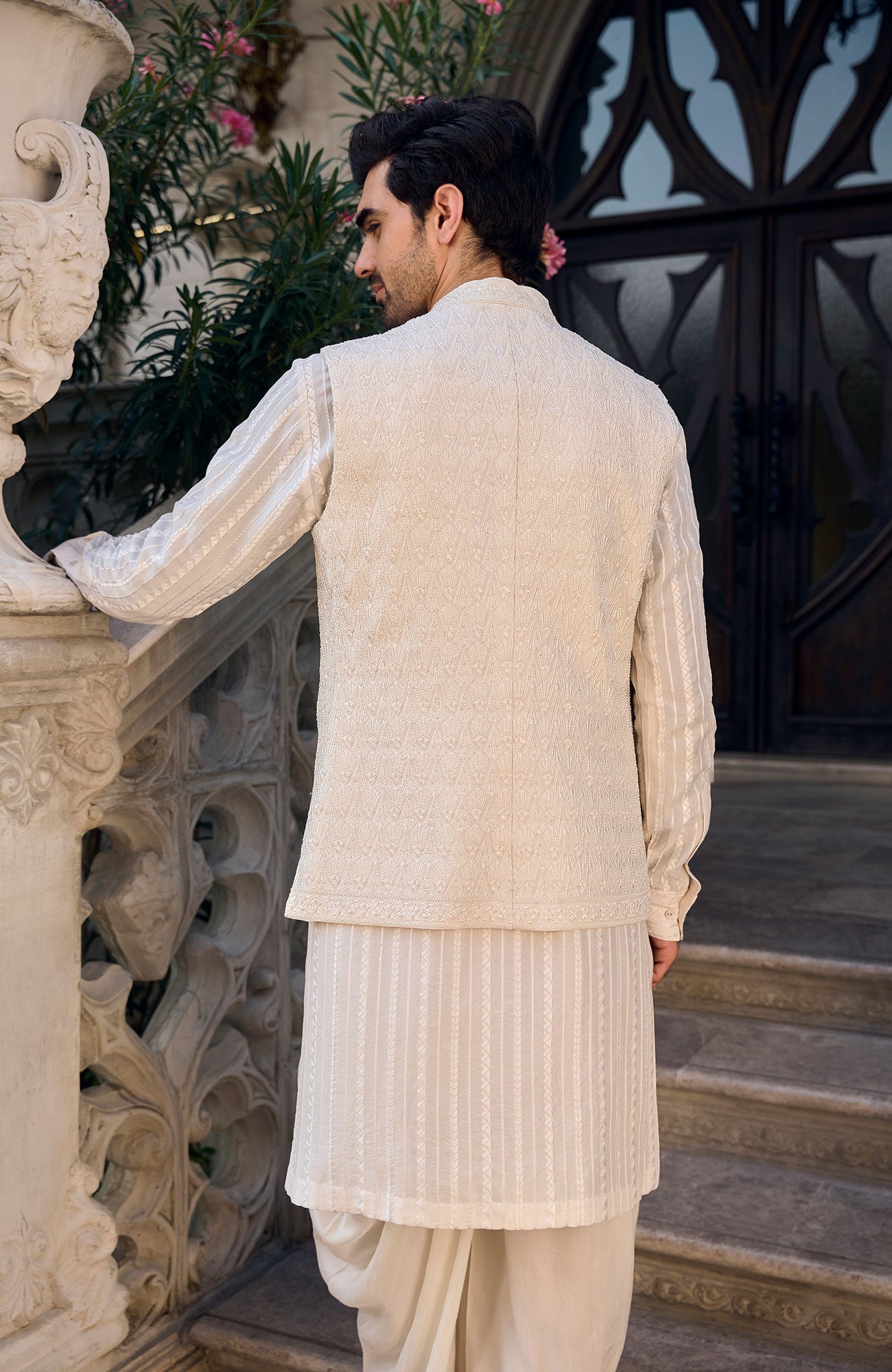 Ivory Thread Work Bundi Set