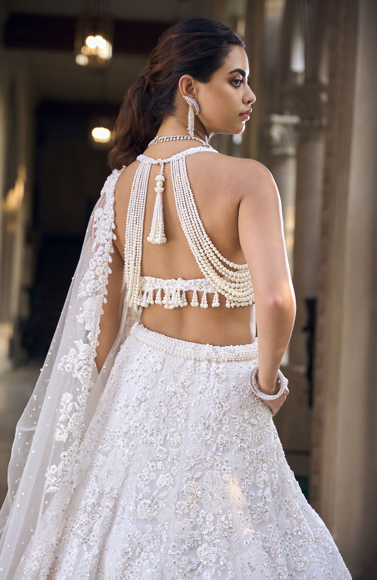 Ivory Floral Lehenga Set