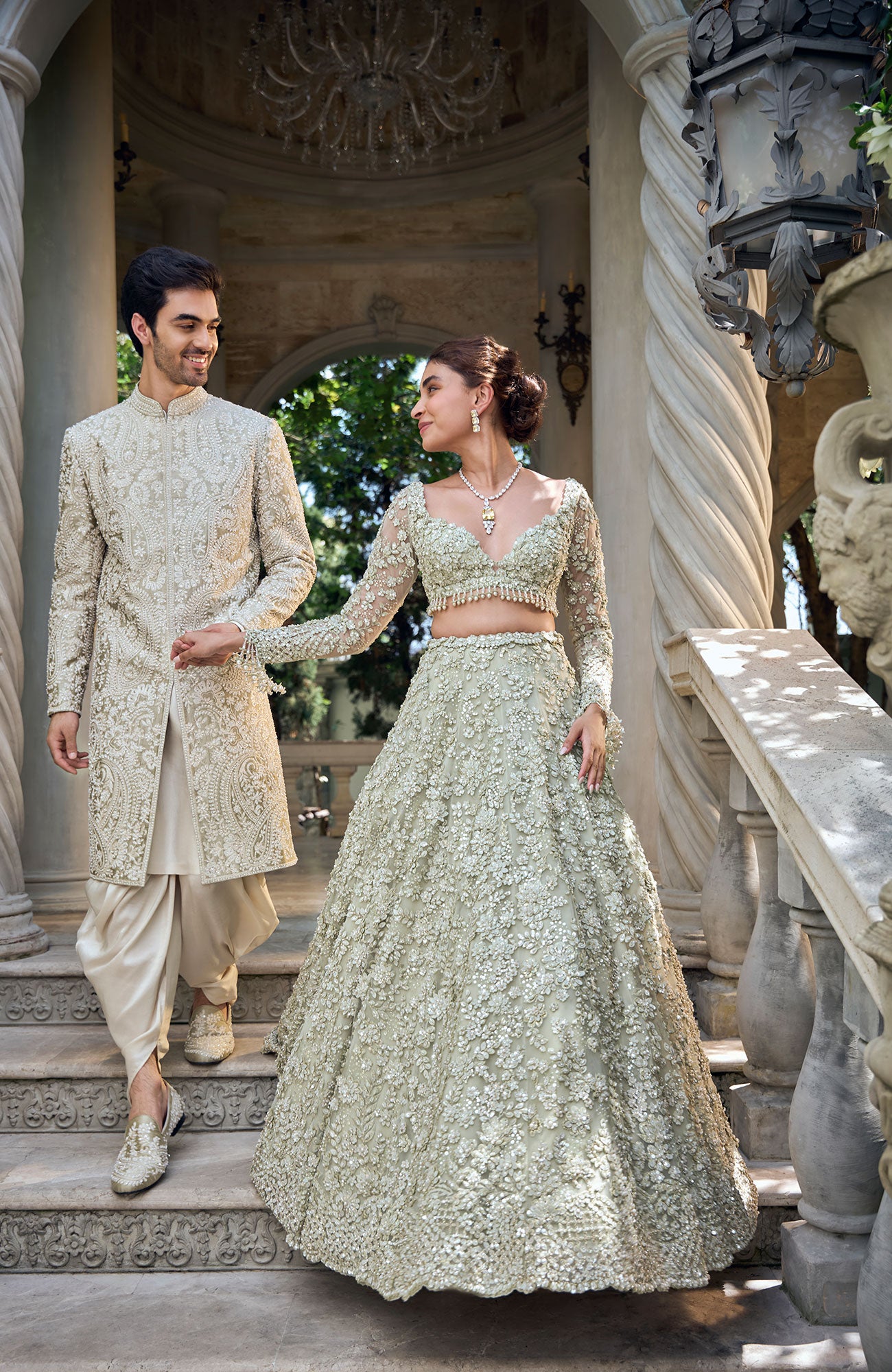 Champagne Paisley Sherwani Set