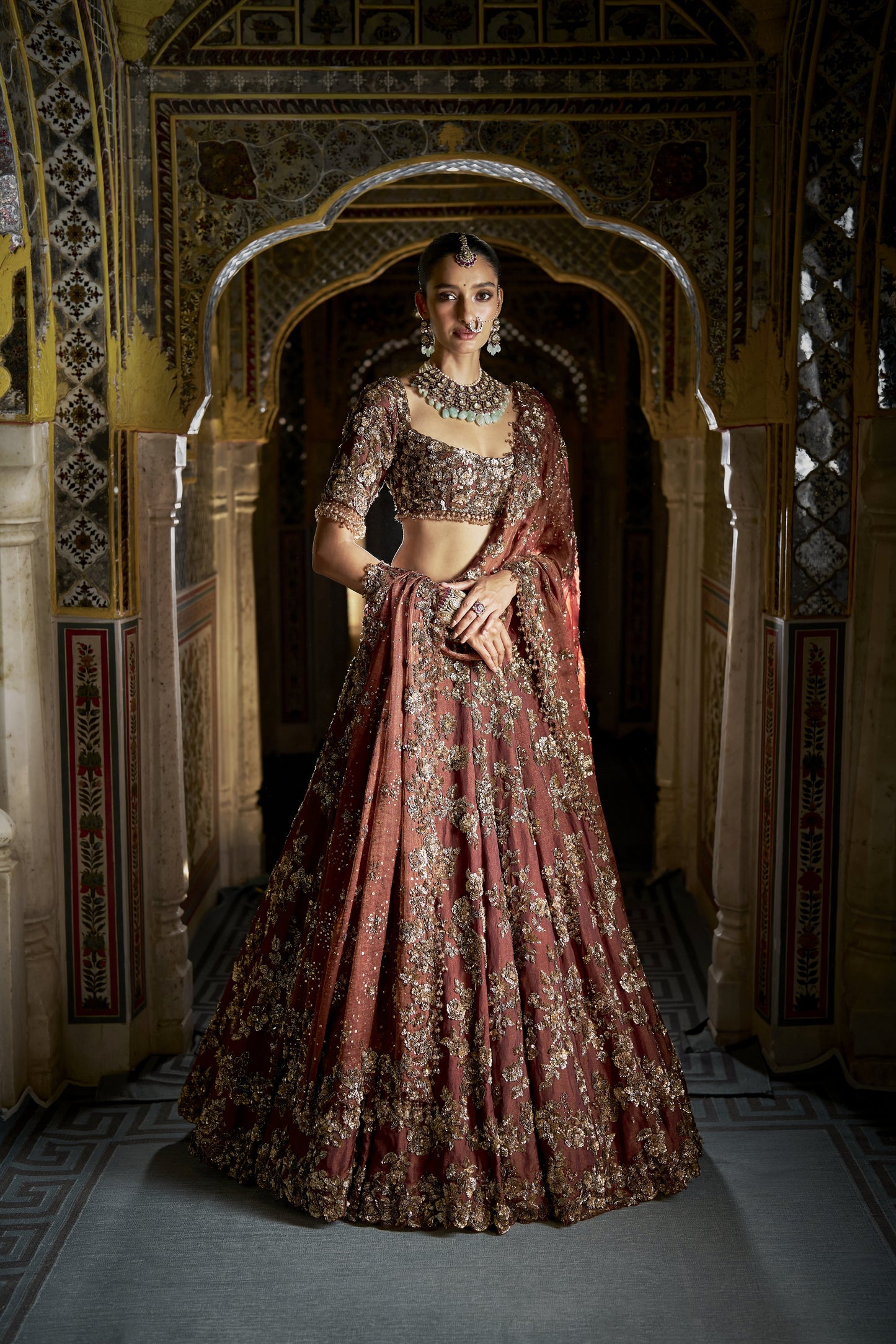Bronze Gold Lehenga Set