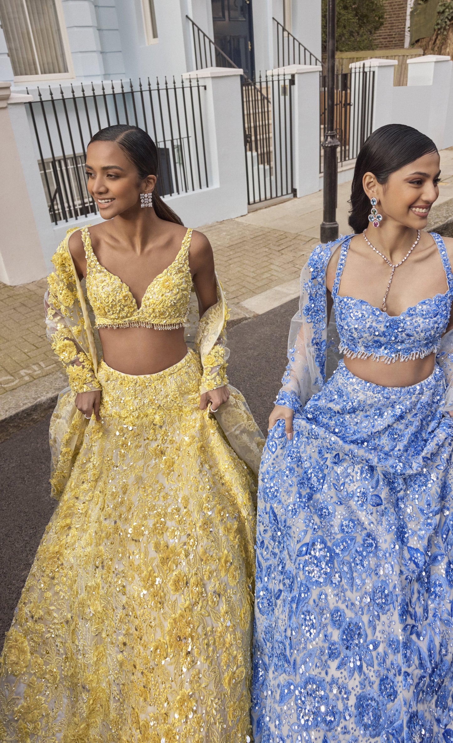 Yellow Floral Lehenga Set