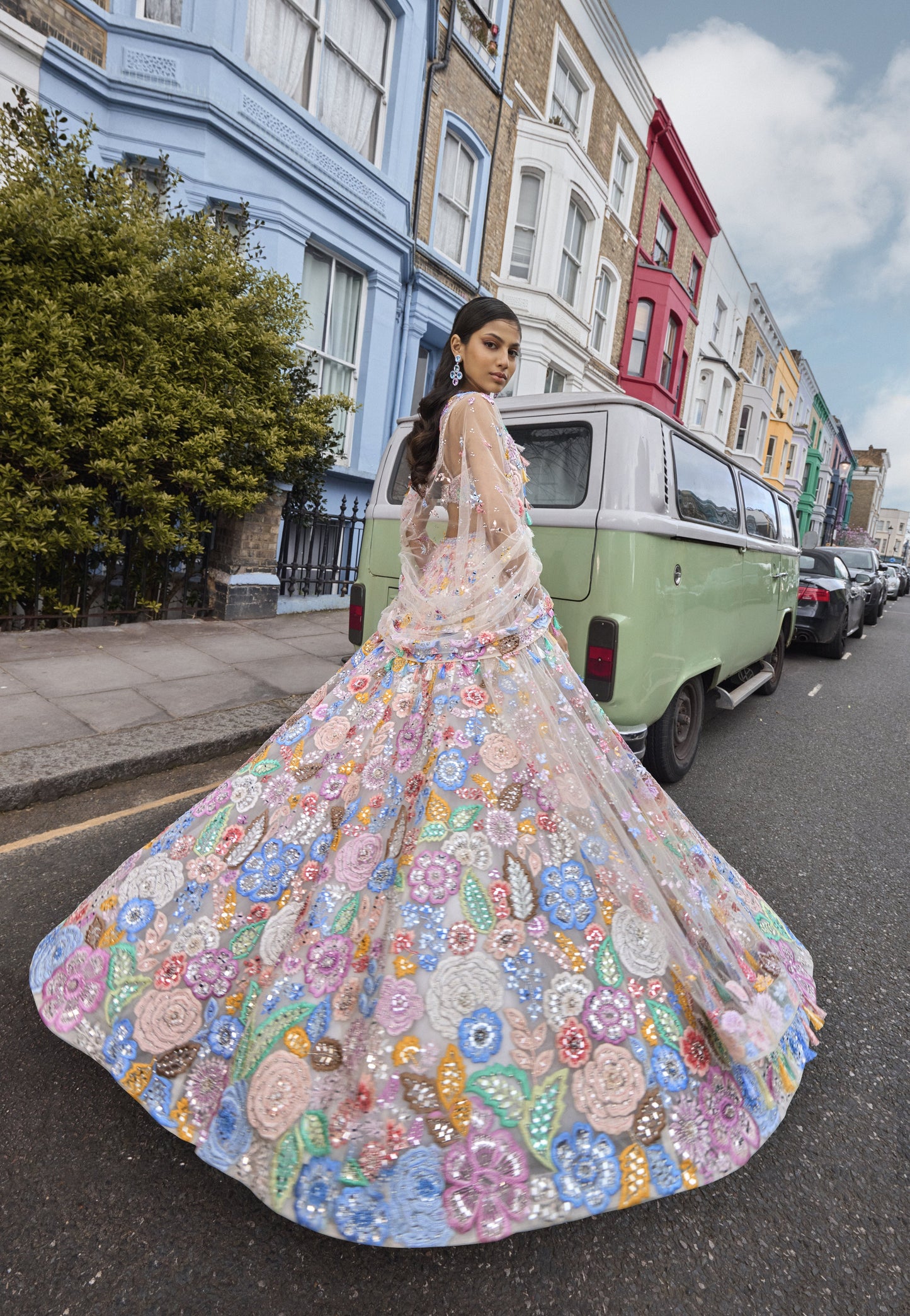 Pastel Floral Lehenga Set