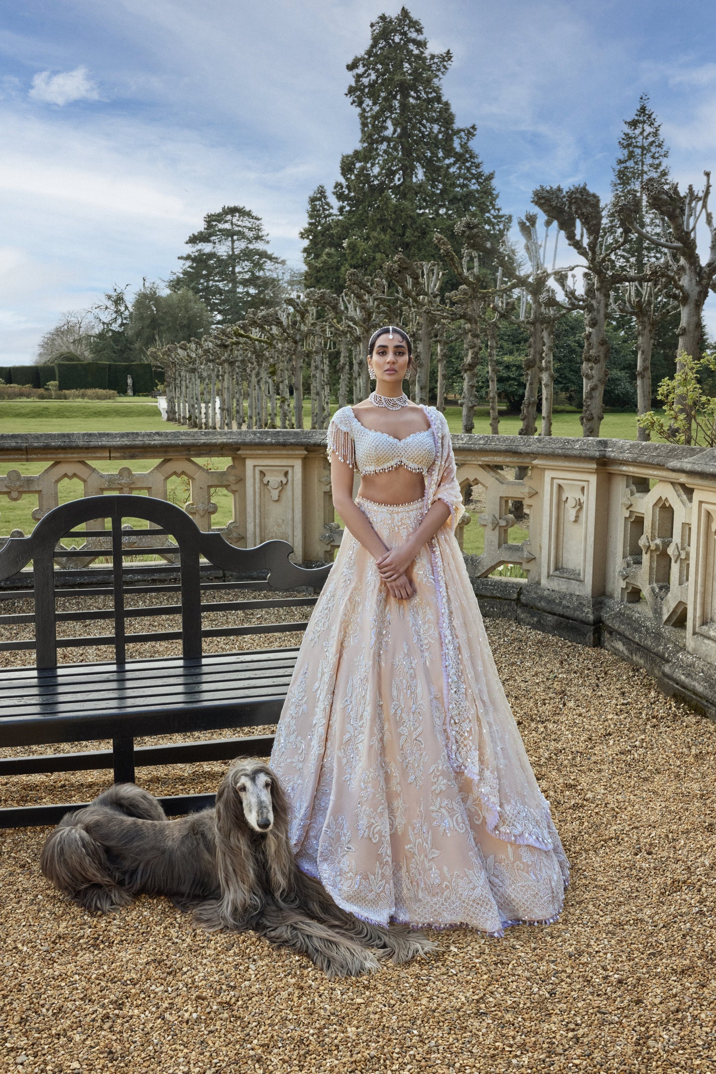 Powder Peach Peal lehenga Set