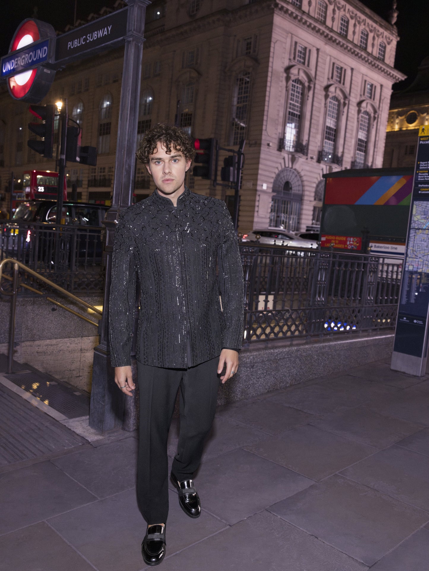 Black Bandhgala Designer Kurta Set for men