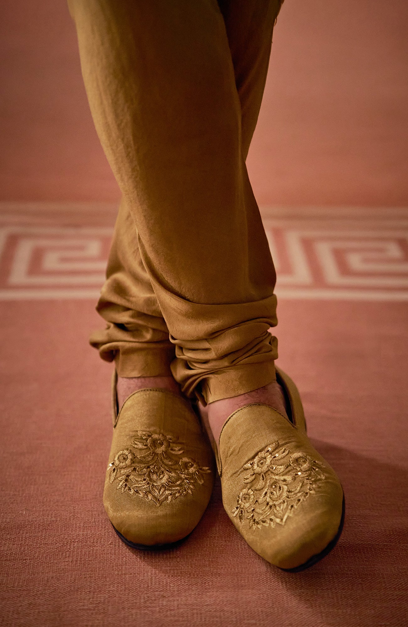 Antique Gold Sherwani Set
