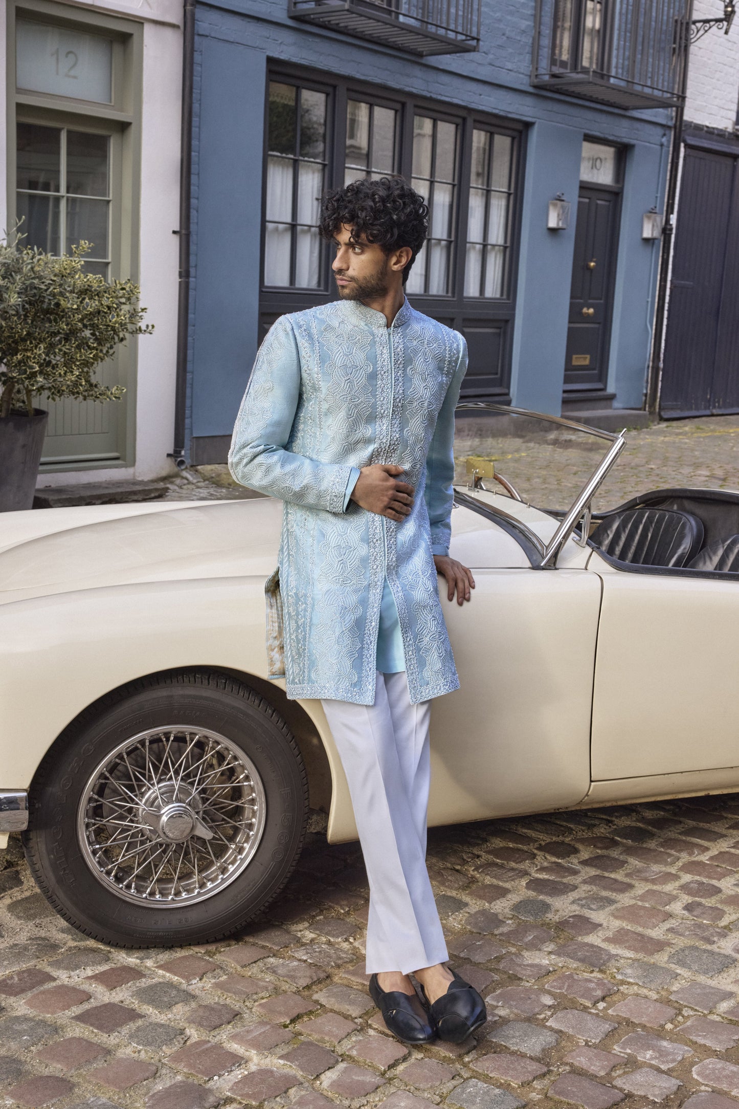 Powder Blue Sherwani Set