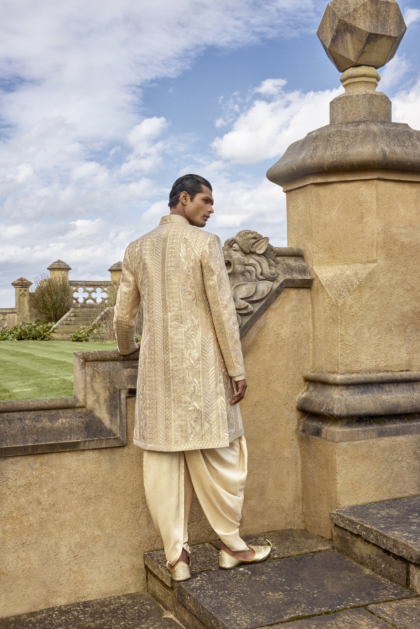 Rose Gold Sherwani Set