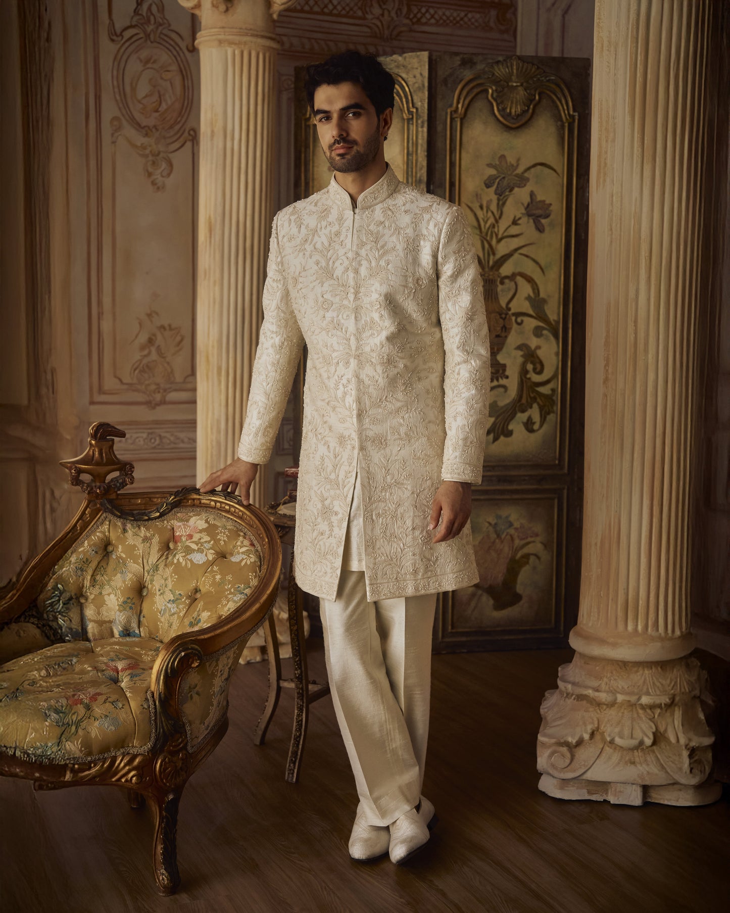 Ivory Sherwani Set