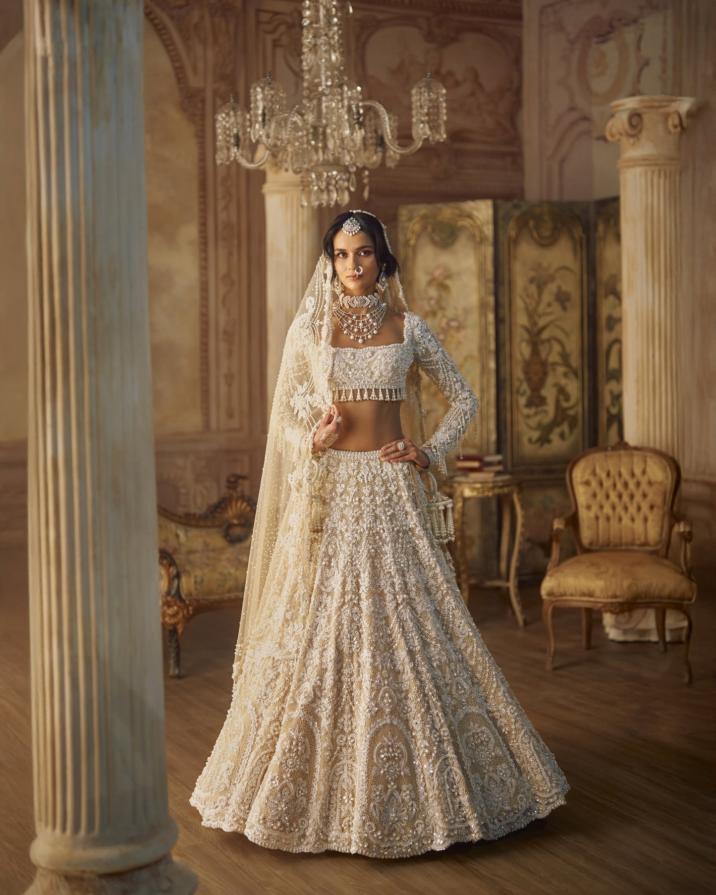 Nude Pearl Lehenga Set