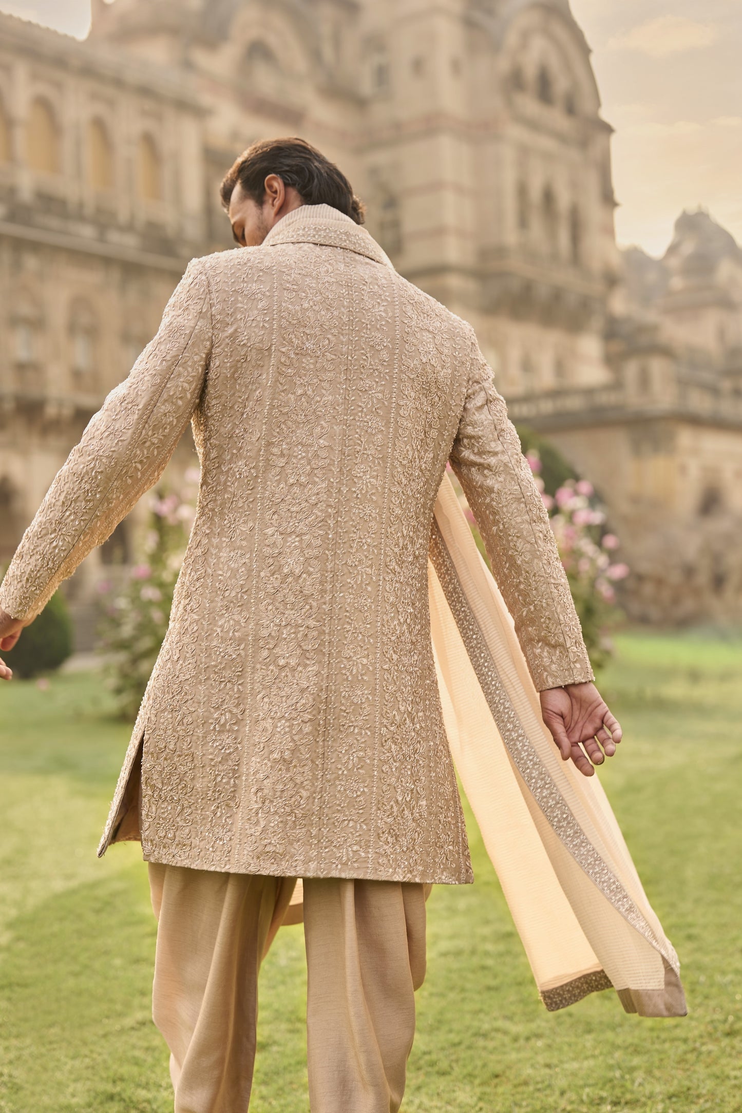 Rose Gold Sherwani Set