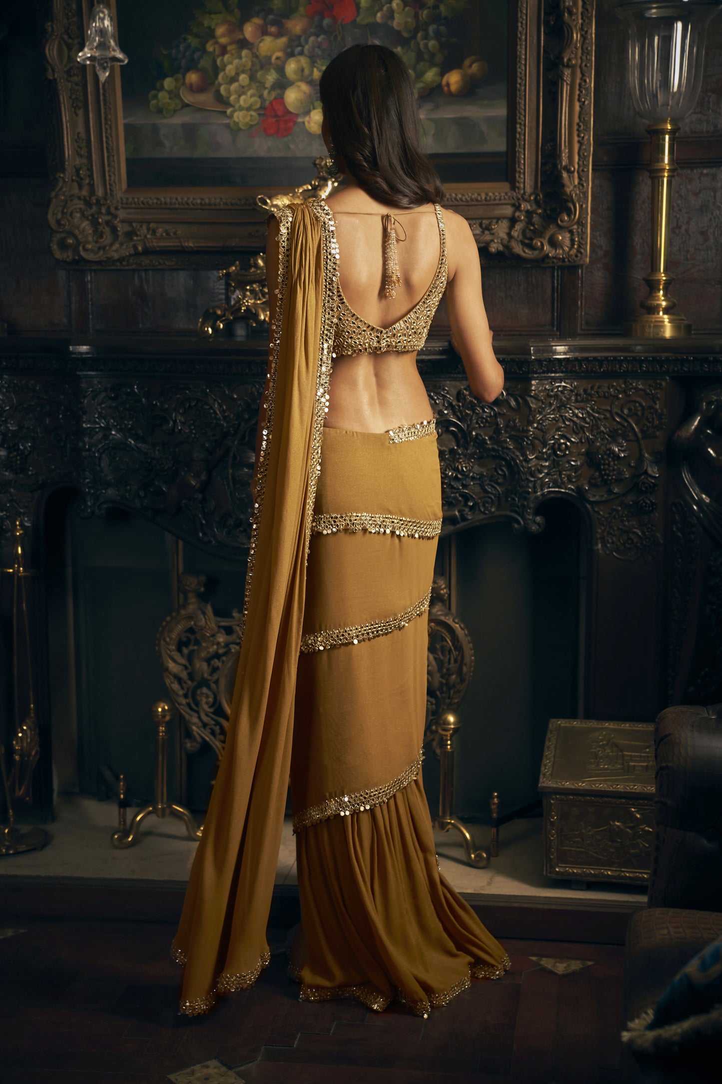 Gold Wrap Around Saree