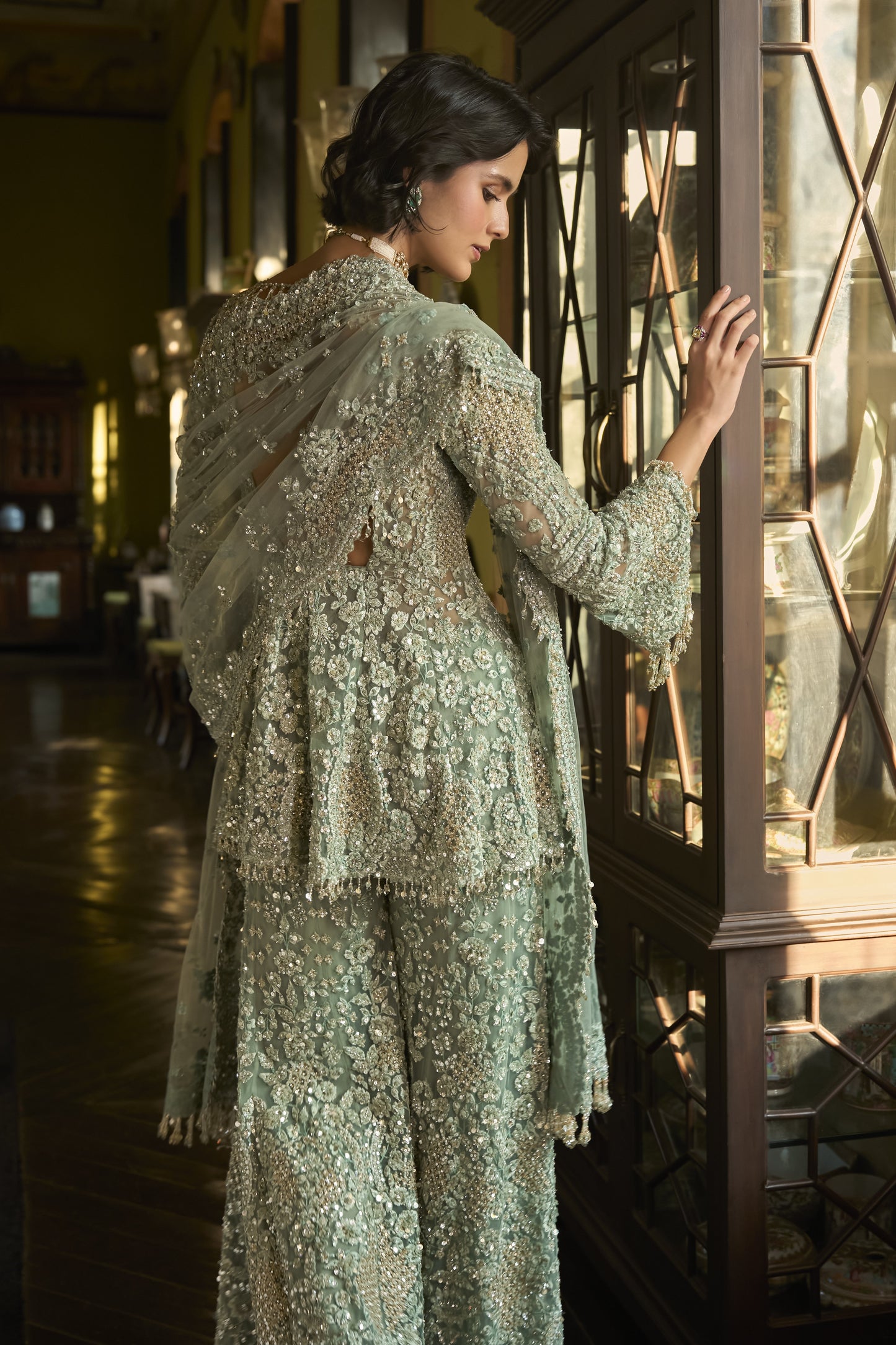 Sage Green Sharara Set