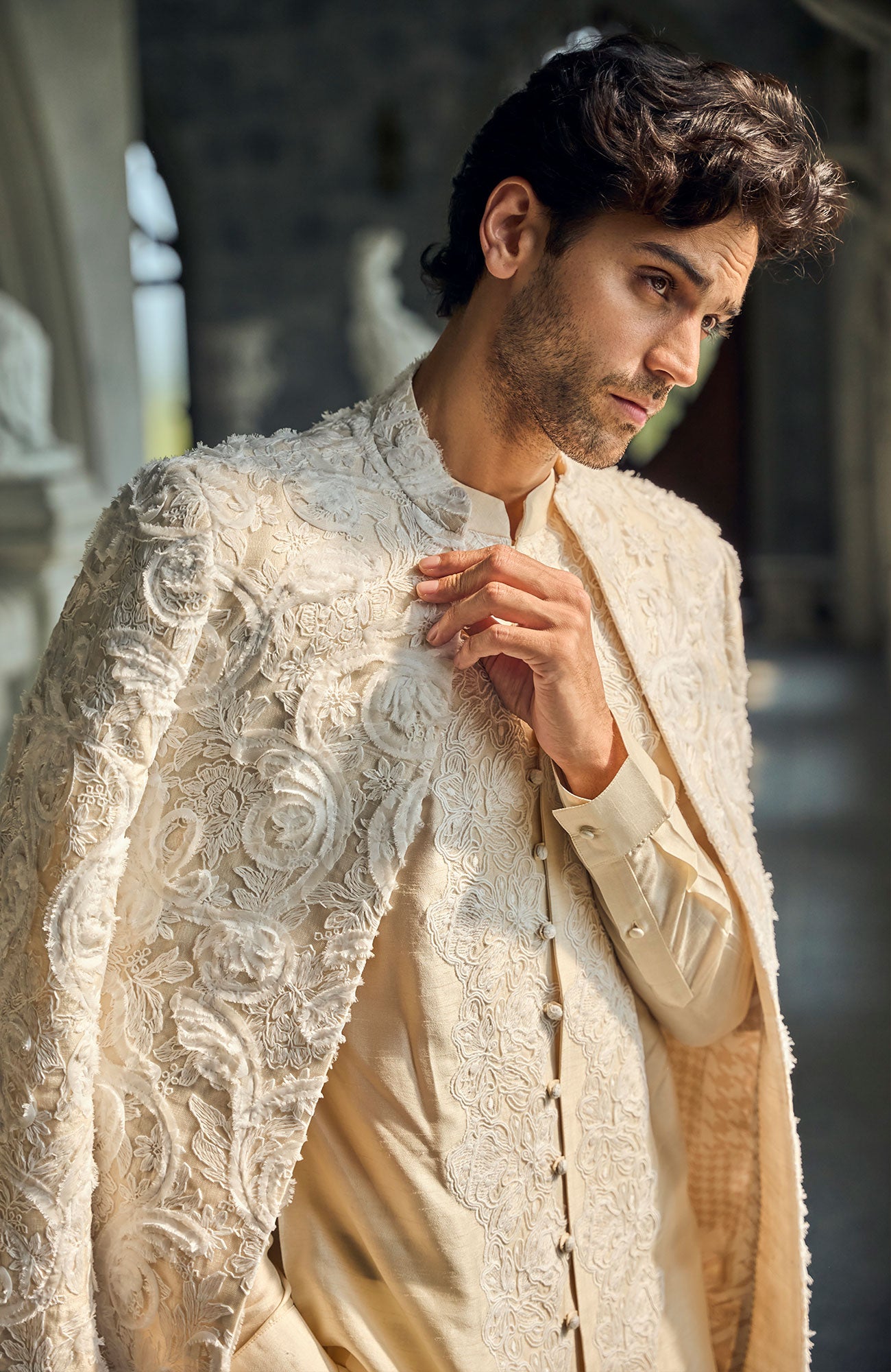 Ivory Nude Jacket Set