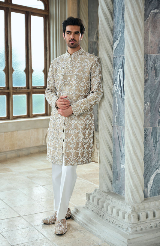 Coffee Sherwani Set