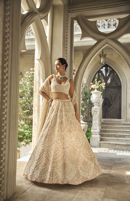 Nude Chandelier Lehenga Set