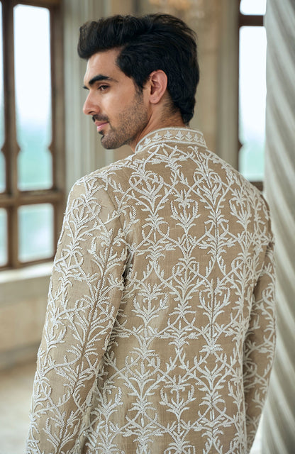 Coffee Sherwani Set