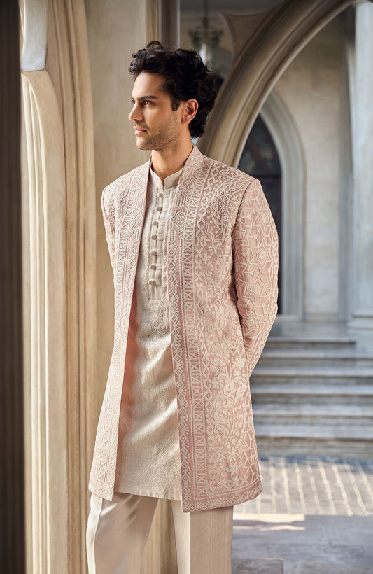 Dusty Rose Open Jacket Set