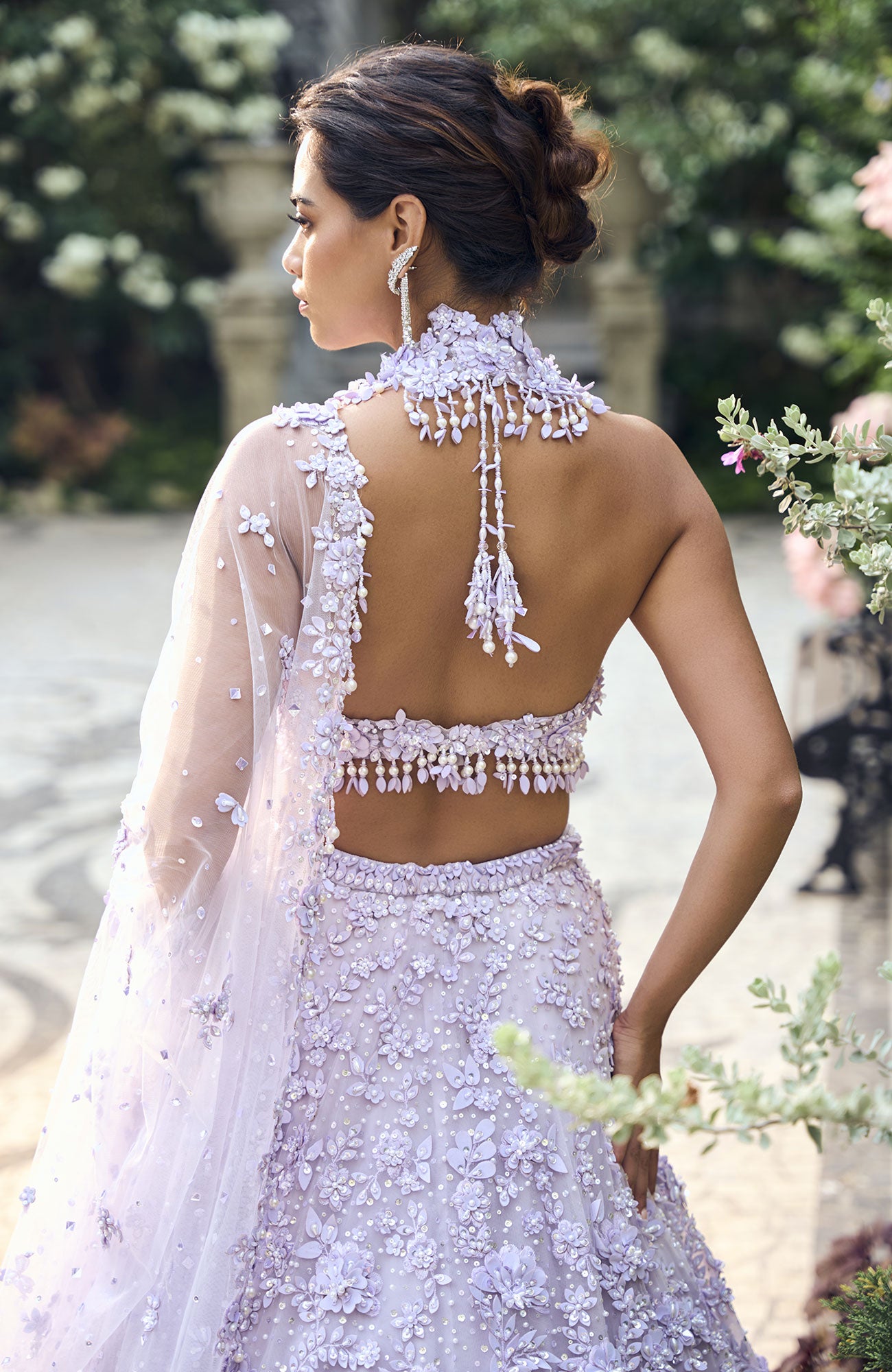 Lilac Three-Dimensional Lehenga Set