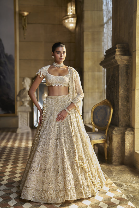 Ivory Pearl Lehenga Set