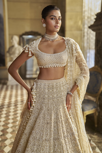 Ivory Pearl Lehenga Set