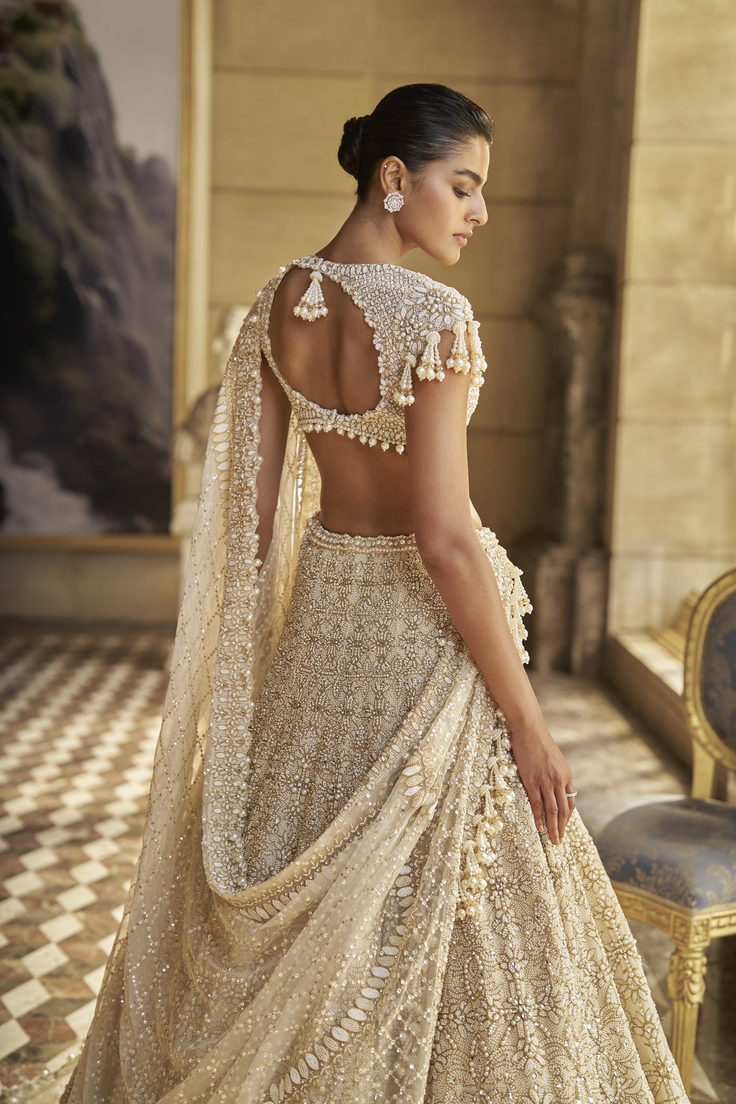 Ivory Pearl Lehenga Set