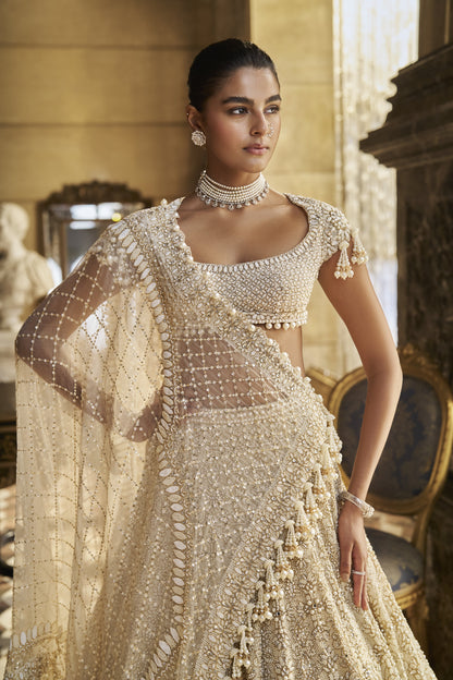 Ivory Pearl Lehenga Set