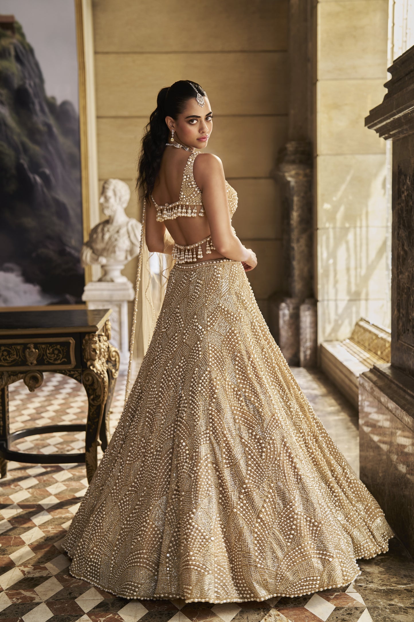 Nude Pearl Lehenga Set