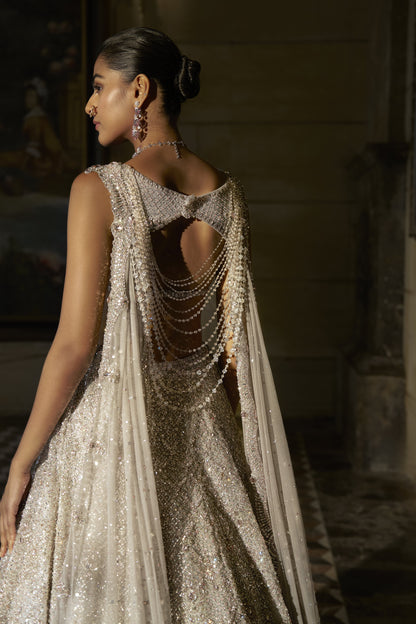 Pink Crystal Lehenga Set