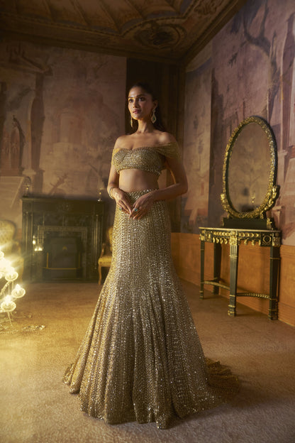 Antqiue Gold Trail Skirt Set