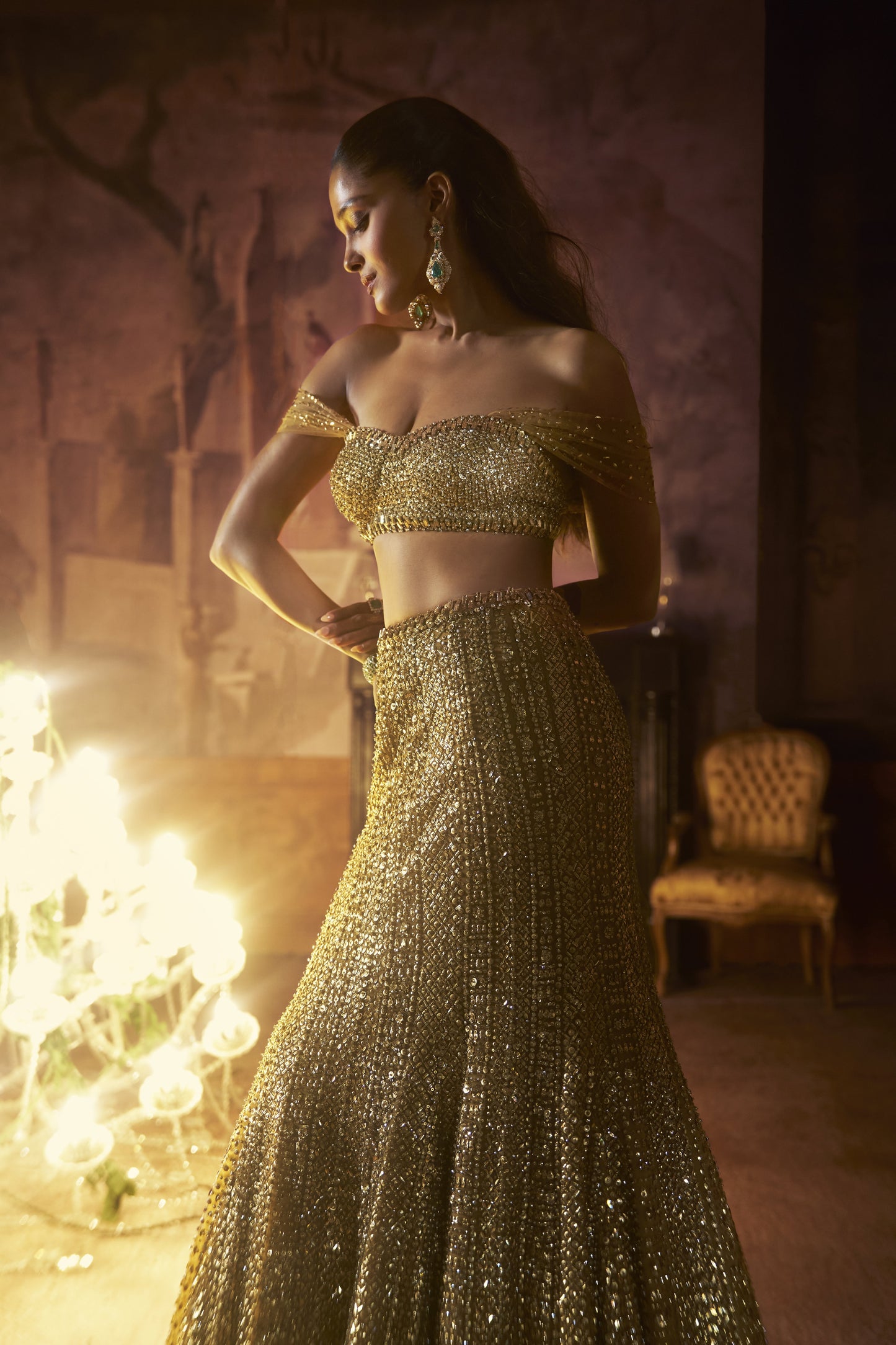 Antqiue Gold Trail Skirt Set