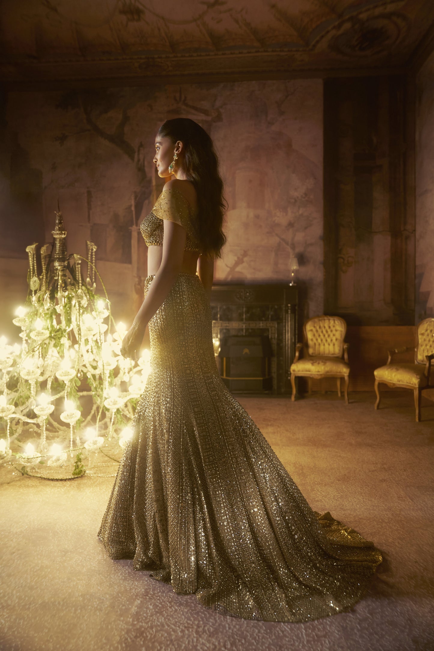 Antqiue Gold Trail Skirt Set