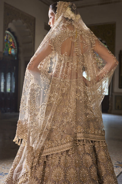 Champagne Pearl Lehenga Set