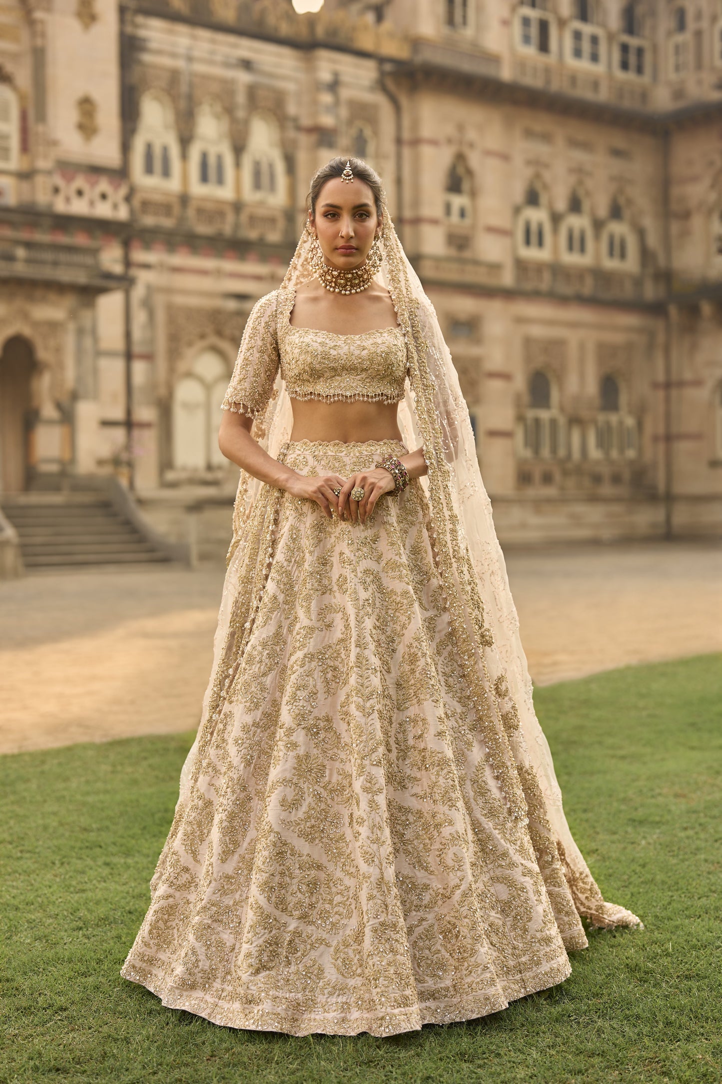 Powder Peach Lehenga Set