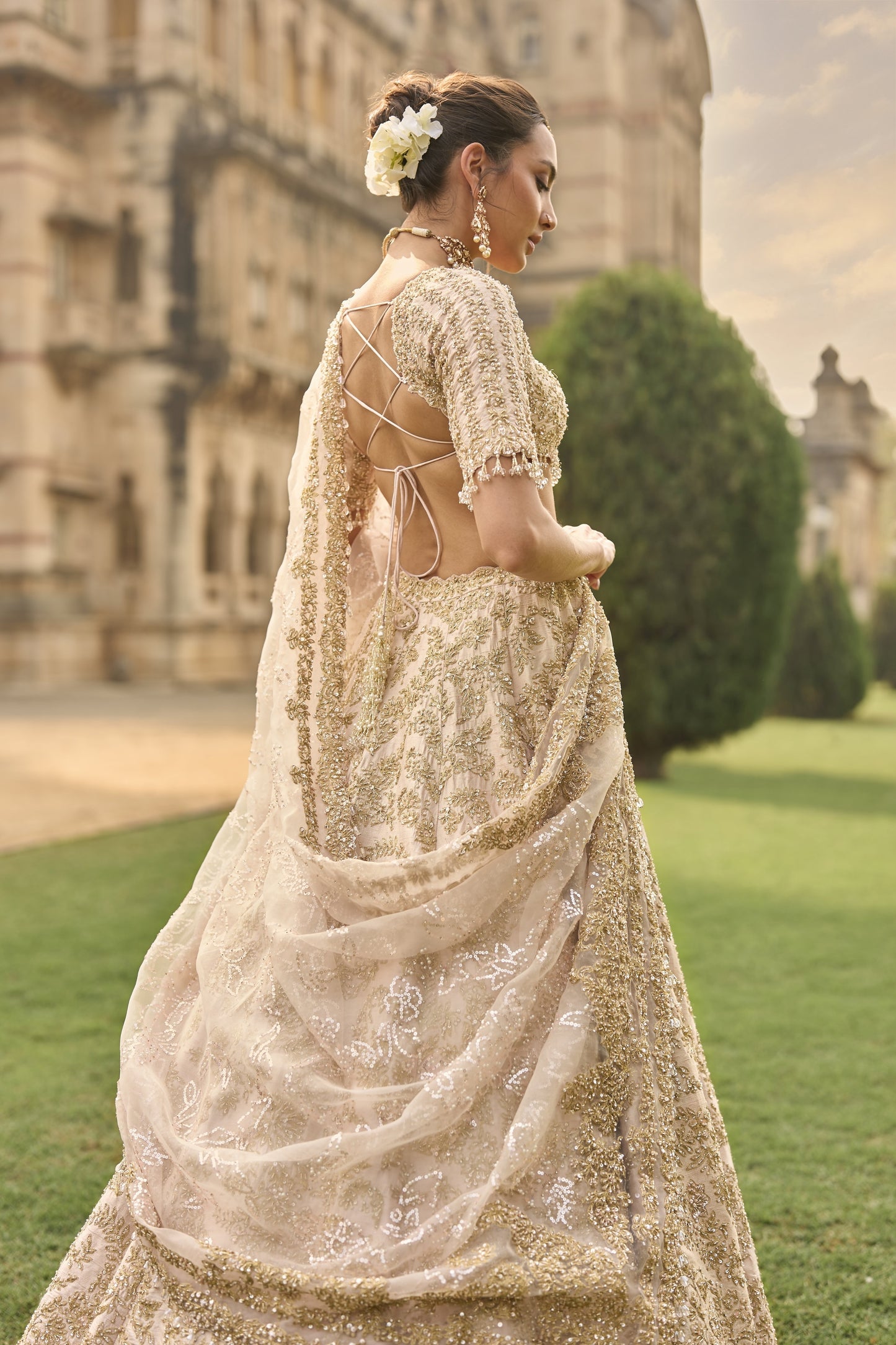 Powder Peach Lehenga Set
