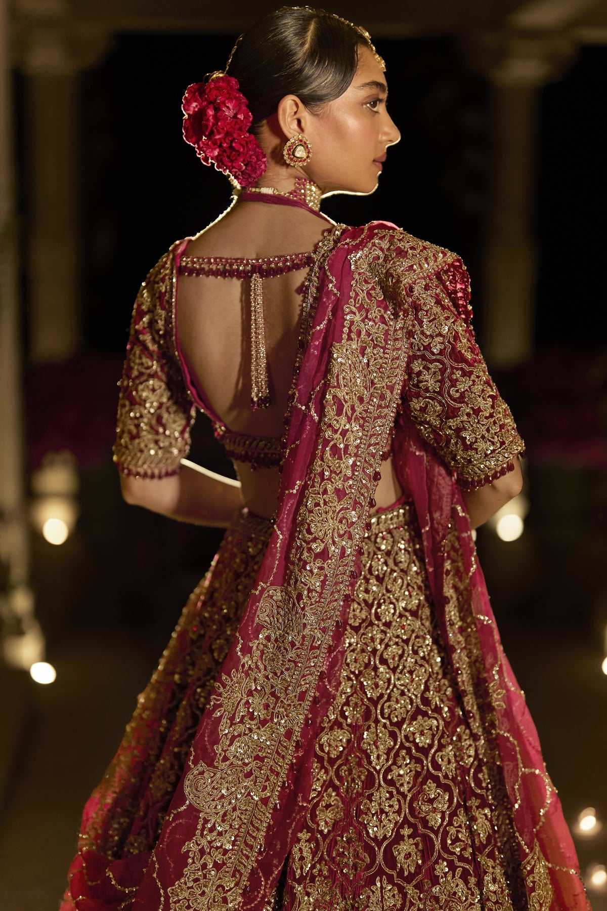 Maroon Zardosi Lehenga Set