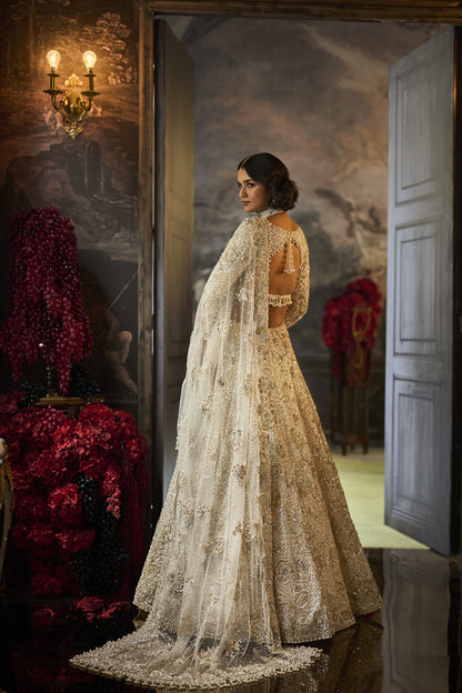 Ivory Sequin Lehenga Set