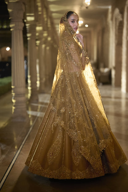 Gold Paisely Lehenga Set