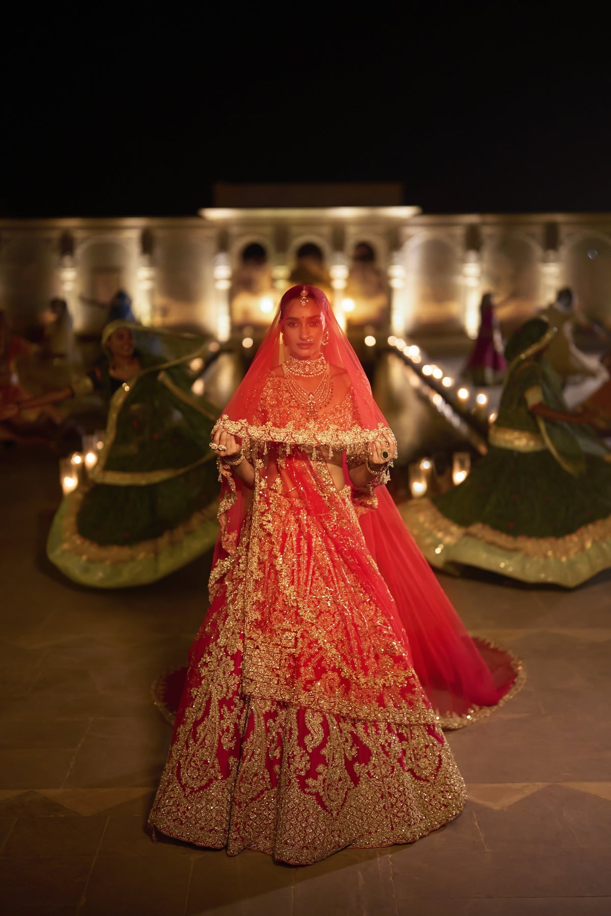 Red Zardosi Lehenga Set