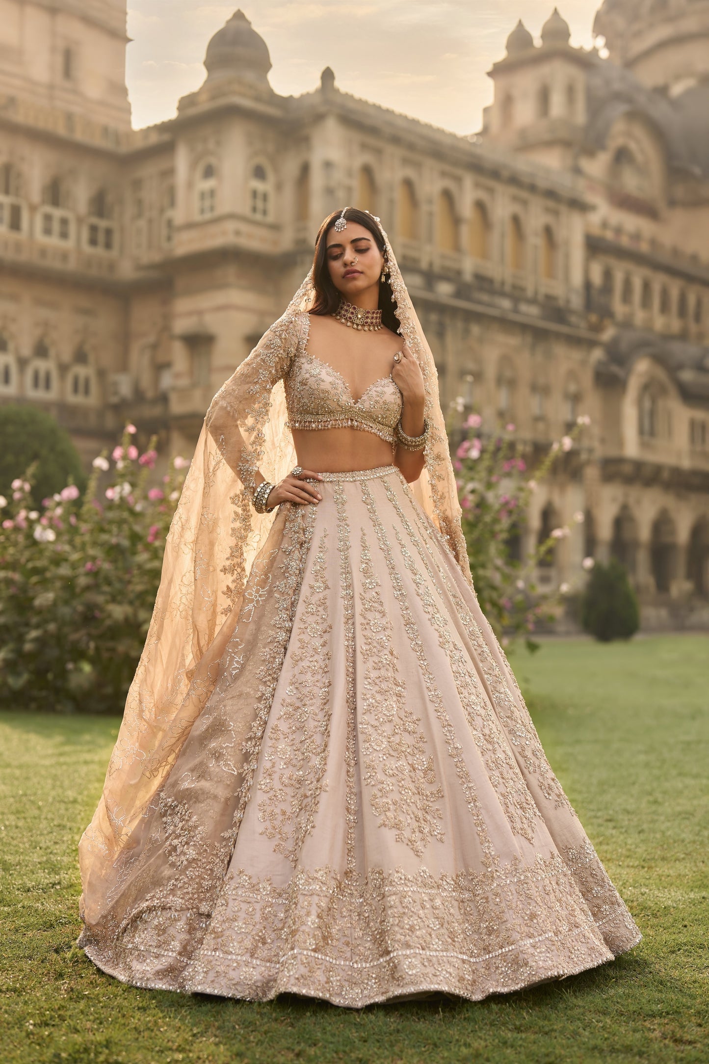 Rose Gold Lehenga Set