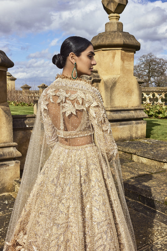 Metallic Rose Gold designer Lehenga Set