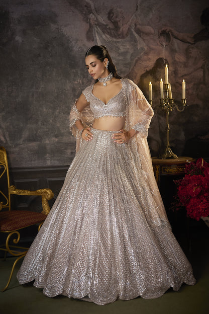 Dusty Mauve Lehenga Set