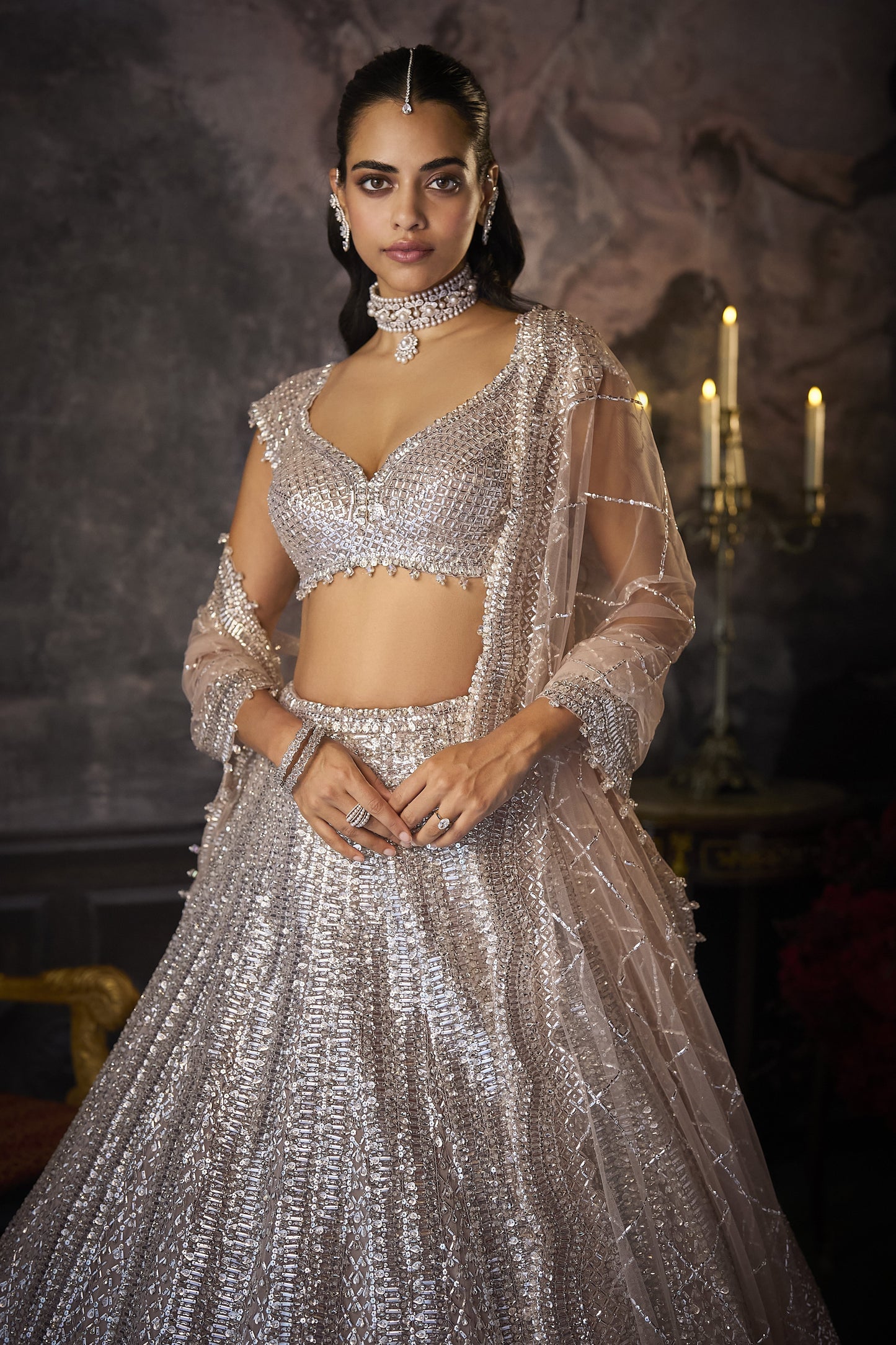Dusty Mauve Lehenga Set