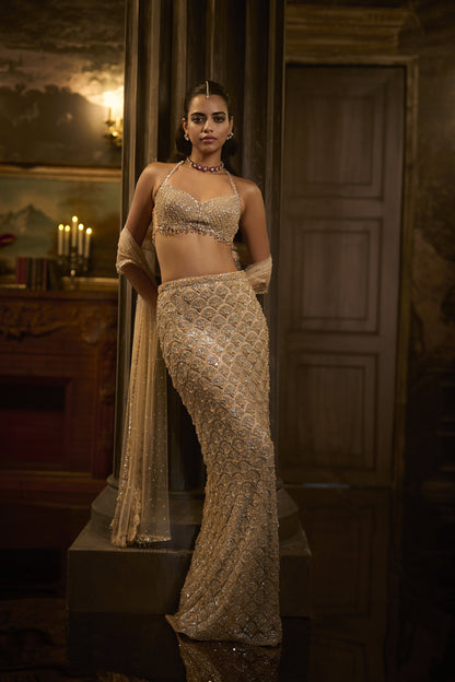 Light Gold Skirt Set