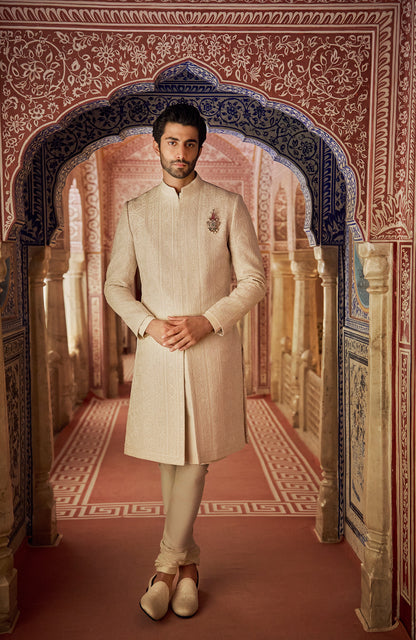 Champagne Gold Sherwani Set