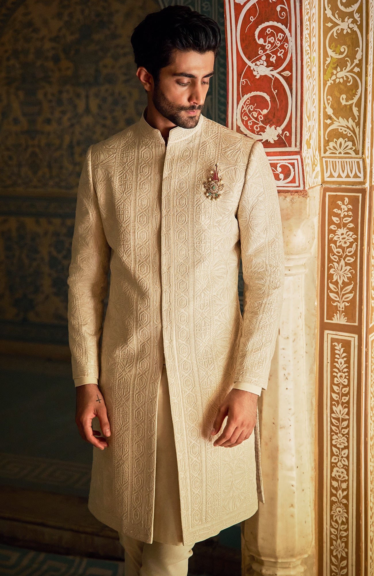 Champagne Gold Sherwani Set