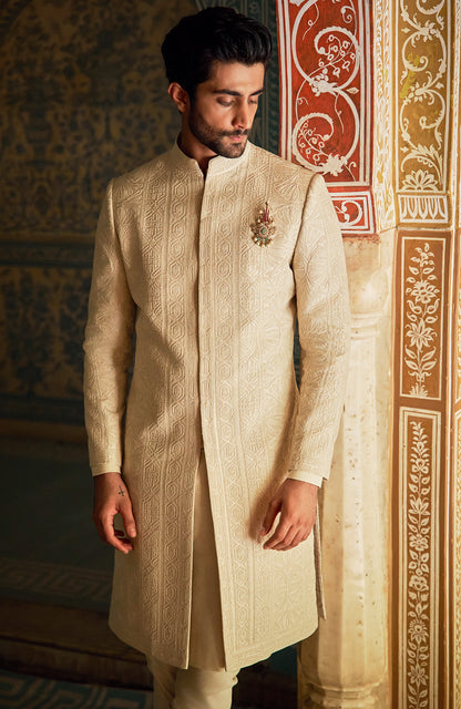 Champagne Gold Sherwani Set