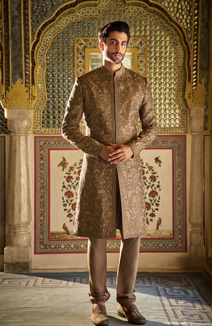 Slate Sherwani Set