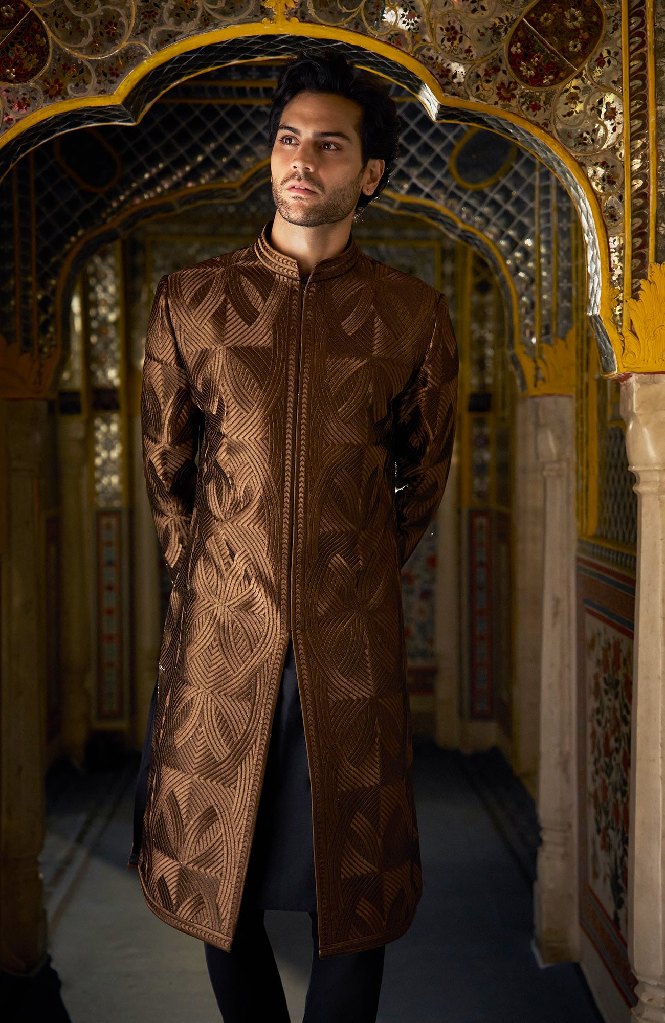 Bronze Sherwani Set
