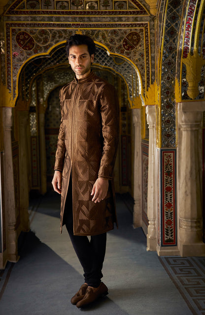 Bronze Sherwani Set