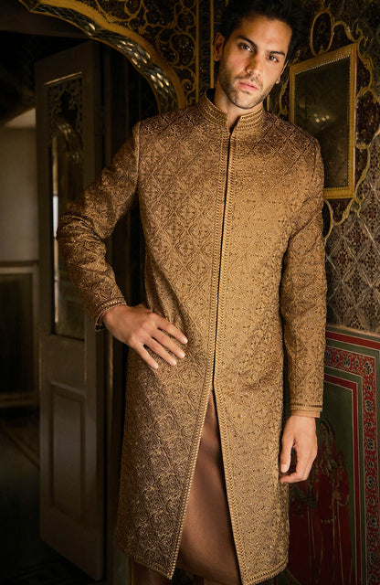 Gold Sherwani Set
